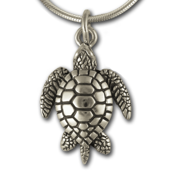 Turtle Pendant in Sterling Silver