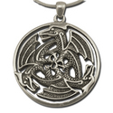 Dragon Pendant Celtic  Triskele in Sterling Silver