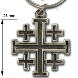 Crusader Cross Pendant in Sterling Silver