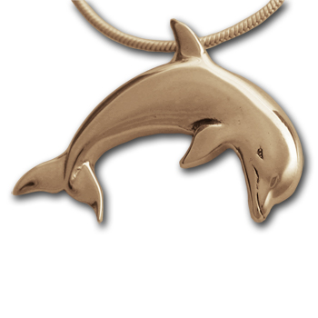 Dolphin Pendant in 14k Gold