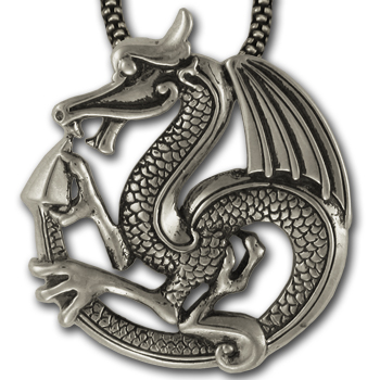 Bold Dragon Pendant in Sterling Silver