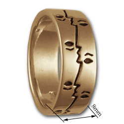 Profile Ring in 14k Gold