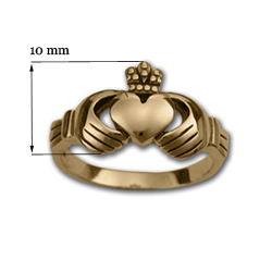 Small Claddagh Ring in 14K Gold