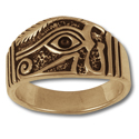 Eye of Horus Ring (Lg) in 14k Gold