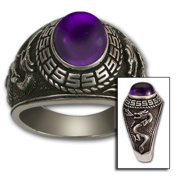 Dragon Class Ring in Sterling Silver