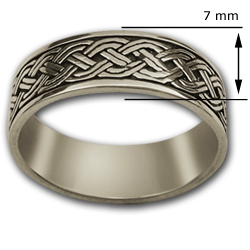 Celtic Wedding Band in Sterling Silver
