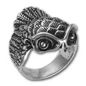 Owl Ring (sm) in Sterling Silver