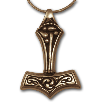 Thors Hammer (Mjolnir) Pendant in 14k Gold