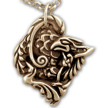 Gryphon Pendant in 14k Gold