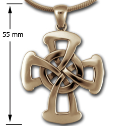 Large Celtic Cross Pendant in 14k Gold