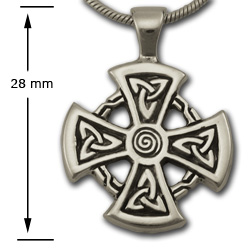 Celtic Mirror Cross Pendant in Sterling Silver