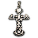 Totem Cross Pendant in Sterling Silver