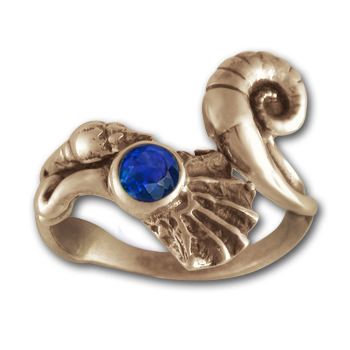 Sea Shell Ring in 14k Gold