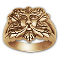 Greenman Ring in 14k Gold