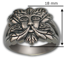 Greenman Ring in Sterling Silver
