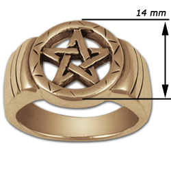 Pentagram Ring in 14k Gold