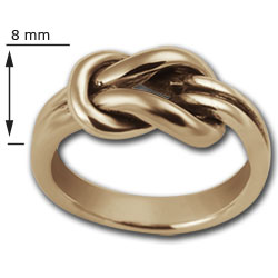 Lovers Knot Ring in 14k Gold