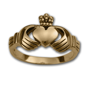 Lg Claddagh Ring in 14K Gold