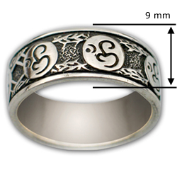 Om Ring in Sterling Silver