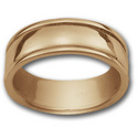 Railed Band Ring in 14k Gold