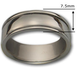 Railed Band Ring in Sterling Silver