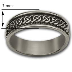 Celtic Wedding Ring  in Sterling Silver
