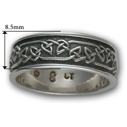 Celtic Wedding Band in Sterling Silver