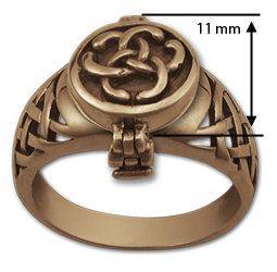 Celtic Poison Ring in 14k Gold