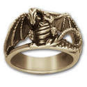 Dragon Warrior ring in 14k Gold