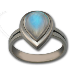 Teardrop Ring in Sterling Silver