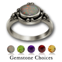 Gemstone Ring in Sterling Silver