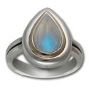 Moonstone Ring in Sterling Silver