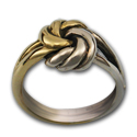 Knot Ring in Silver & Gold