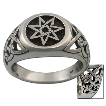 Celtic Septagram Ring in .925 Sterling Silver