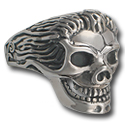 Skull Ring in .925 Sterling Silver
