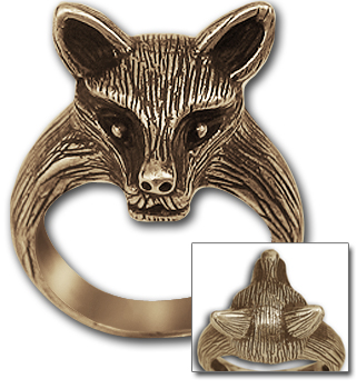 Fox Ring in 14K Gold