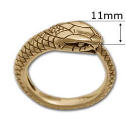 Ouroboros Ring in 14K Gold