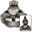 Claddagh Poison Ring in Sterling Silver