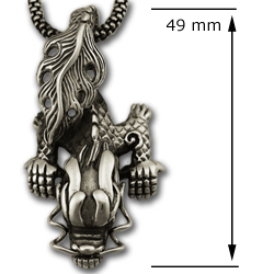 Eastern Dragon Pendant in Sterling Silver