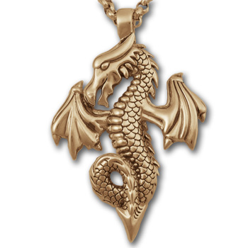 Dragon Pendant in 14k Gold