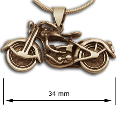 1930's Motorbike Pendant in 14K Gold