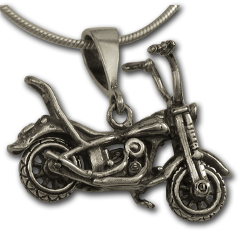 Harley Davidson Pendant in Sterling Silver