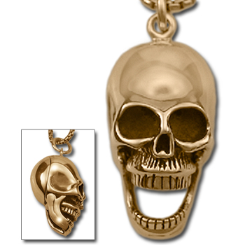 Skull Pendant in 14k Gold