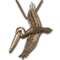 Pelican Pendant in  14K Gold