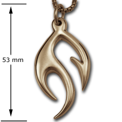 Flame Pendant in 14K Gold