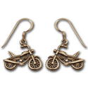 Motorcycle Earrings in 14K Gold