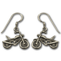Motorcycle Earrings in Sterling Silver