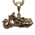 Vintage Mototcycle Pendant in 14k gold
