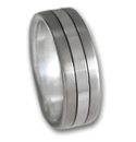 Titanium Ring w/ Platinum Inlay